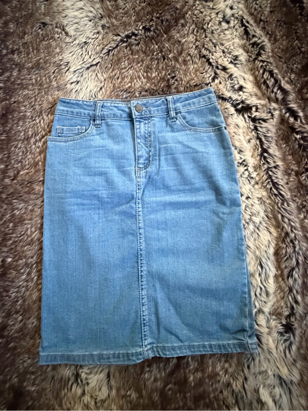 Forever 21 Light Blue Denim Pencil Skirt